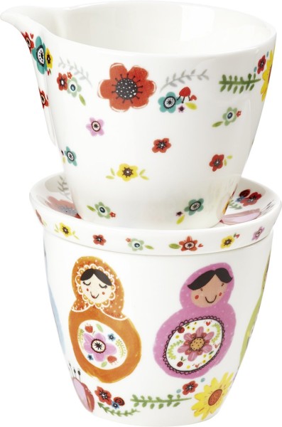 Porzellan Milch- u. Zuckerset